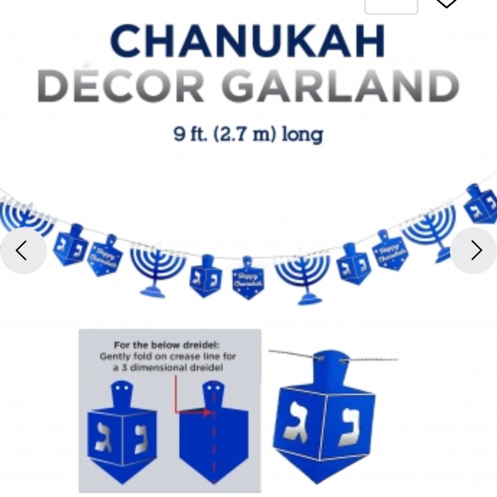 2 packages rite lite, ltd. Chanukah Foil Garland Banner - Picture 2 of 8